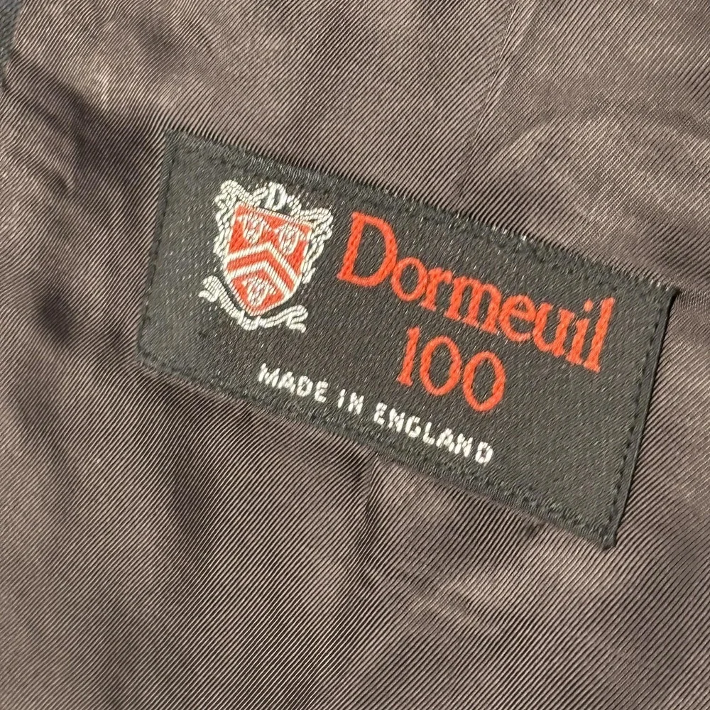 British Tailors Suit Mens 44R 33x34 Gray Check Wool Dormeuil 100 Made In England